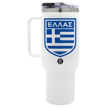 Hellas, Mega Stainless steel Tumbler with lid, double wall 1,2L