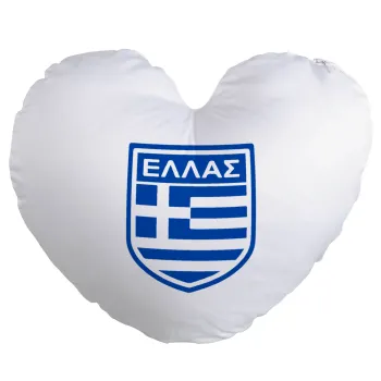 Ελλάς, Μαξιλάρι καναπέ καρδιά 40x40cm περιέχεται το  γέμισμα