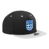 Adult Flat Snapback Hat Black/Grey, (100% COTTON TWILL, ADULT, UNISEX, ONE SIZE)
