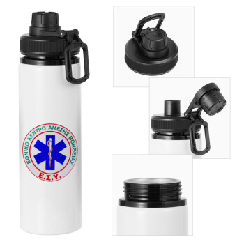 ΕΚΑΒ, Metal water bottle with safety cap, aluminum 850ml