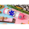 Easter candle, Childrens hot water bottle, stainless steel, with safety straw, PINK (500ml)