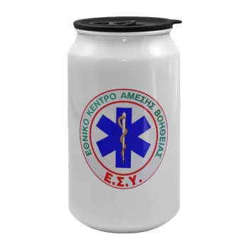 ΕΚΑΒ, Κούπα ταξιδιού μεταλλική με καπάκι (tin-can) 500ml