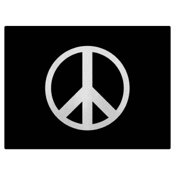Peace, Επιφάνεια κοπής γυάλινη (38x28cm)