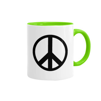 Peace, Κούπα χρωματιστή βεραμάν, κεραμική, 330ml