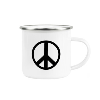 Peace, Κούπα Μεταλλική εμαγιέ λευκη 360ml