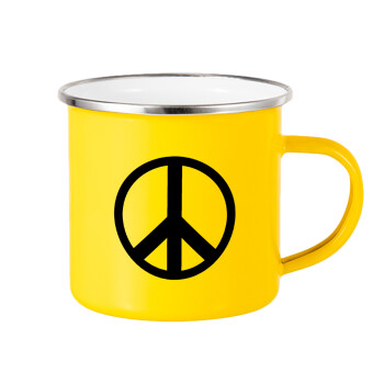 Peace, Κούπα Μεταλλική εμαγιέ Κίτρινη 360ml
