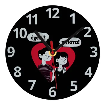 Τι έχεις? Τίποτα!, Ρολόι τοίχου γυάλινο (20cm)