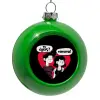 Green Christmas tree ornament bauble 8cm