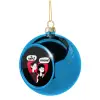 Blue Christmas tree ball ornament 8cm