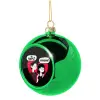 Green Christmas tree ornament ball 8cm