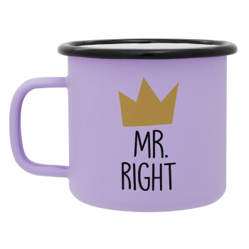 Mr right, Κούπα Μεταλλική εμαγιέ ΜΑΤ Light Pastel Purple 360ml