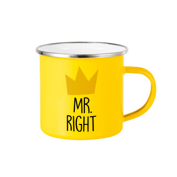 Mr right, Yellow Enamel Metallic Cup 360ml