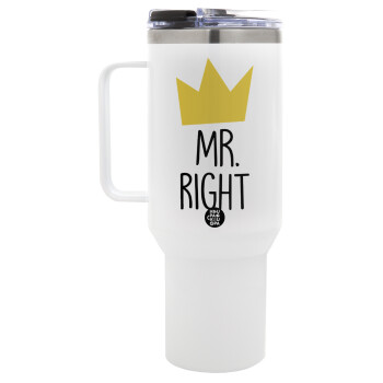 Mr right, Mega Stainless steel Tumbler with lid, double wall 1,2L