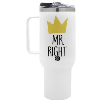 Mr right, Mega Stainless steel Tumbler with lid, double wall 1,2L