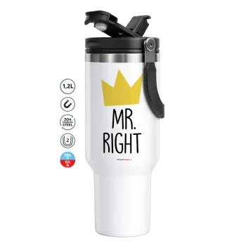 Mr right, Mega Stainless steel Tumbler with lid, double wall 1,2L