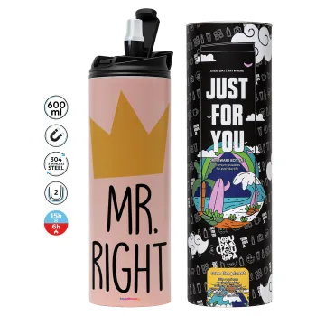 Mr right, Tumbler stainless steel PINK 600ml