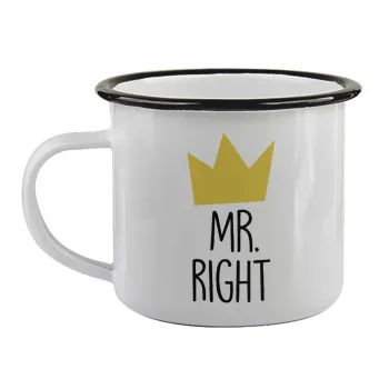 Mr right, Κούπα εμαγιέ με μαύρο χείλος 360ml