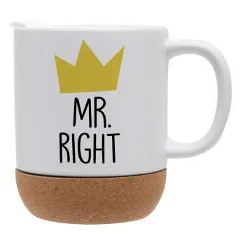 Mr right, Ceramic coffee mug Cork (MAT), 330ml