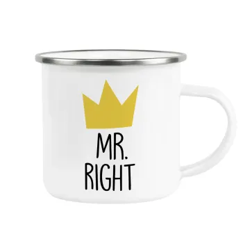 Mr right, Metallic enamel cup white 360ml