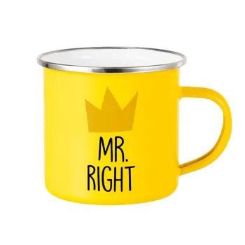 Mr right, Κούπα Μεταλλική εμαγιέ Κίτρινη 360ml