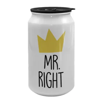 Mr right, Κούπα ταξιδιού μεταλλική με καπάκι (tin-can) 500ml