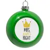 Green Christmas tree ornament bauble 8cm