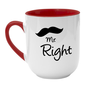Mr right Mustache, Κούπα κεραμική tapered 260ml