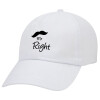 Καπέλο Baseball Λευκό (5-φύλλο, unisex)