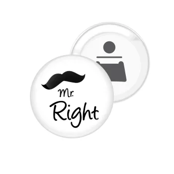 Mr right Mustache, Μαγνητάκι και ανοιχτήρι μπύρας στρογγυλό διάστασης 5,9cm