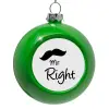 Green Christmas tree ornament bauble 8cm