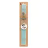 Easter Set, wooden keychain & aromatic flat Easter candle (30cm) (TURQUOISE)