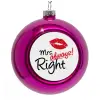 Purple Christmas tree ornament bauble 8cm