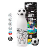 Soccer Metal mug thermos, double wall, 550ml