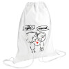 Backpack pouch GYMBAG white (28x40cm)