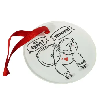 Τι έχεις? Τίποτα!, Christmas ornament glass 9cm