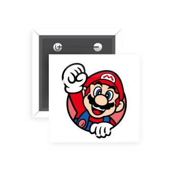Super mario win, Κονκάρδα παραμάνα τετράγωνη 5x5cm