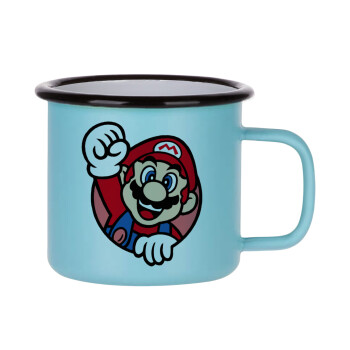 Super mario win, Κούπα Μεταλλική εμαγιέ ΜΑΤ σιέλ 360ml