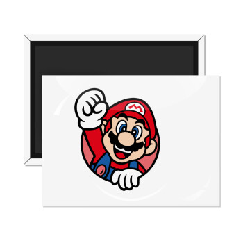 Super mario win, Ορθογώνιο μαγνητάκι ψυγείου διάστασης 9x6cm