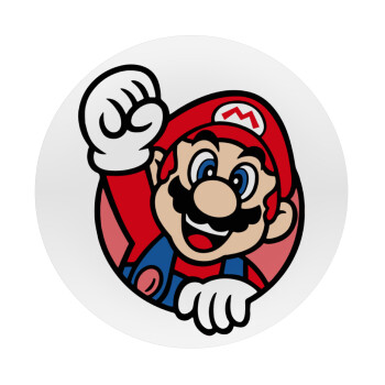 Super mario win, Mousepad Στρογγυλό 20cm