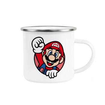 Super mario win, Metallic enamel cup white 360ml