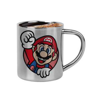 Super mario win, Double-wall metal cup for espresso (220ml)