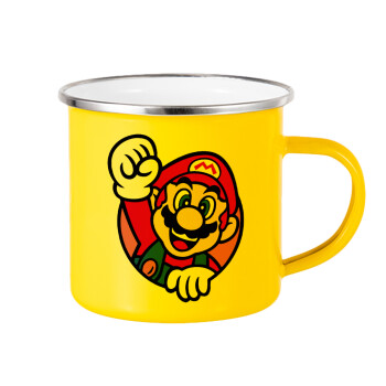 Super mario win, Yellow Enamel Metallic Cup 360ml