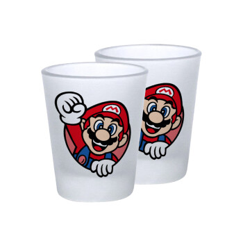 Super mario win, Σφηνοπότηρα γυάλινα 45ml του πάγου (2 τεμάχια)