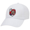 Καπέλο Baseball Λευκό (5-φύλλο, unisex)