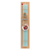 Easter Set, wooden keychain & aromatic flat Easter candle (30cm) (TURQUOISE)