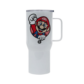 Super mario win, Tumbler με καπάκι, διπλού τοιχώματος (θερμό) 750L