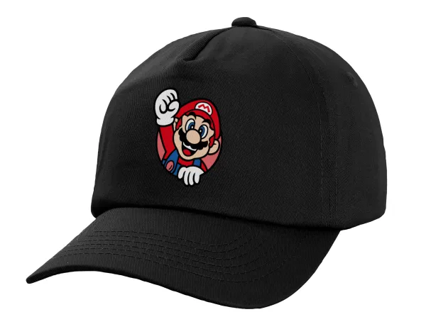 Super mario win — Child's Baseball Cap, 100% Cotton, Black