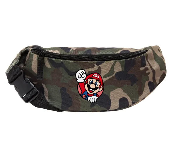 Super mario win — Unisex waist bag (banana) in Jungle camouflage color with 2 pockets