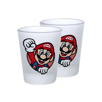 Super mario win, Σφηνοπότηρα γυάλινα 45ml του πάγου (2 τεμάχια)