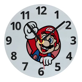 Super mario win, Ρολόι τοίχου γυάλινο (20cm)